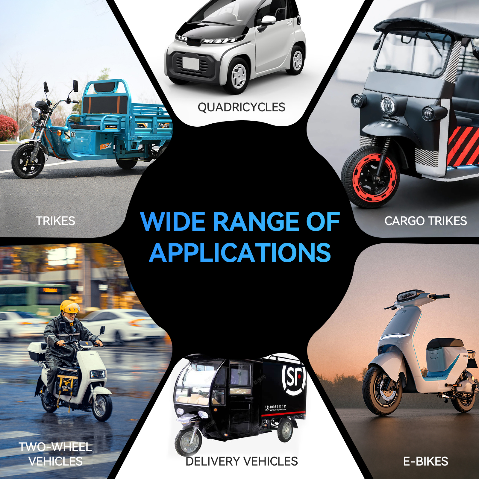 51.2V 26Ah LiFePO4 Battery for Electric Motorcycles Scooter Tricycle Rickshaw