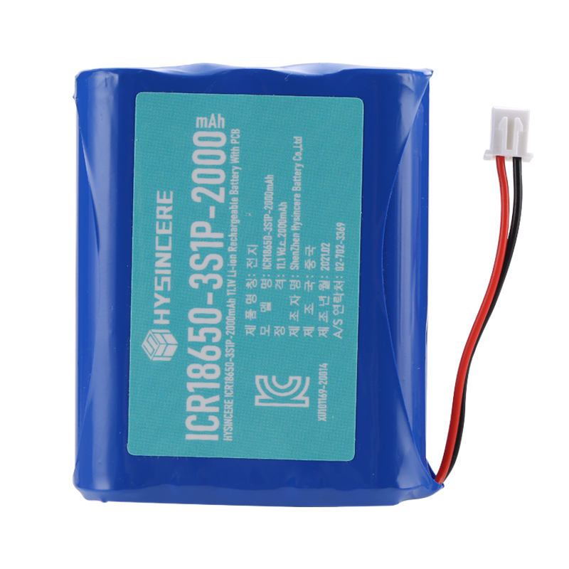 Lithium Ion Battery 18650 Pack 11.1V 2000mAh