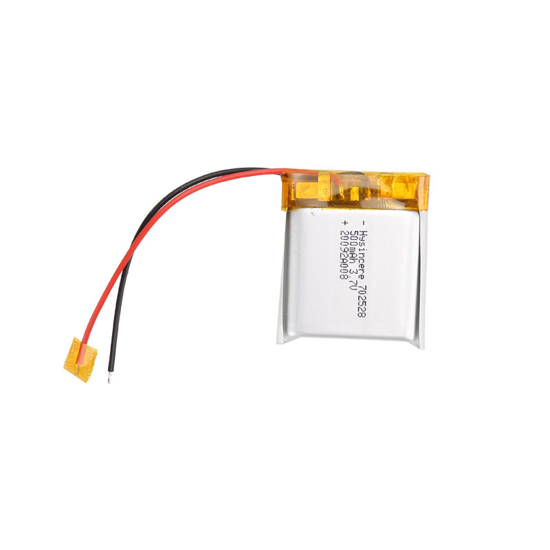 3.7V 702528 500mAh Li Polymer Battery